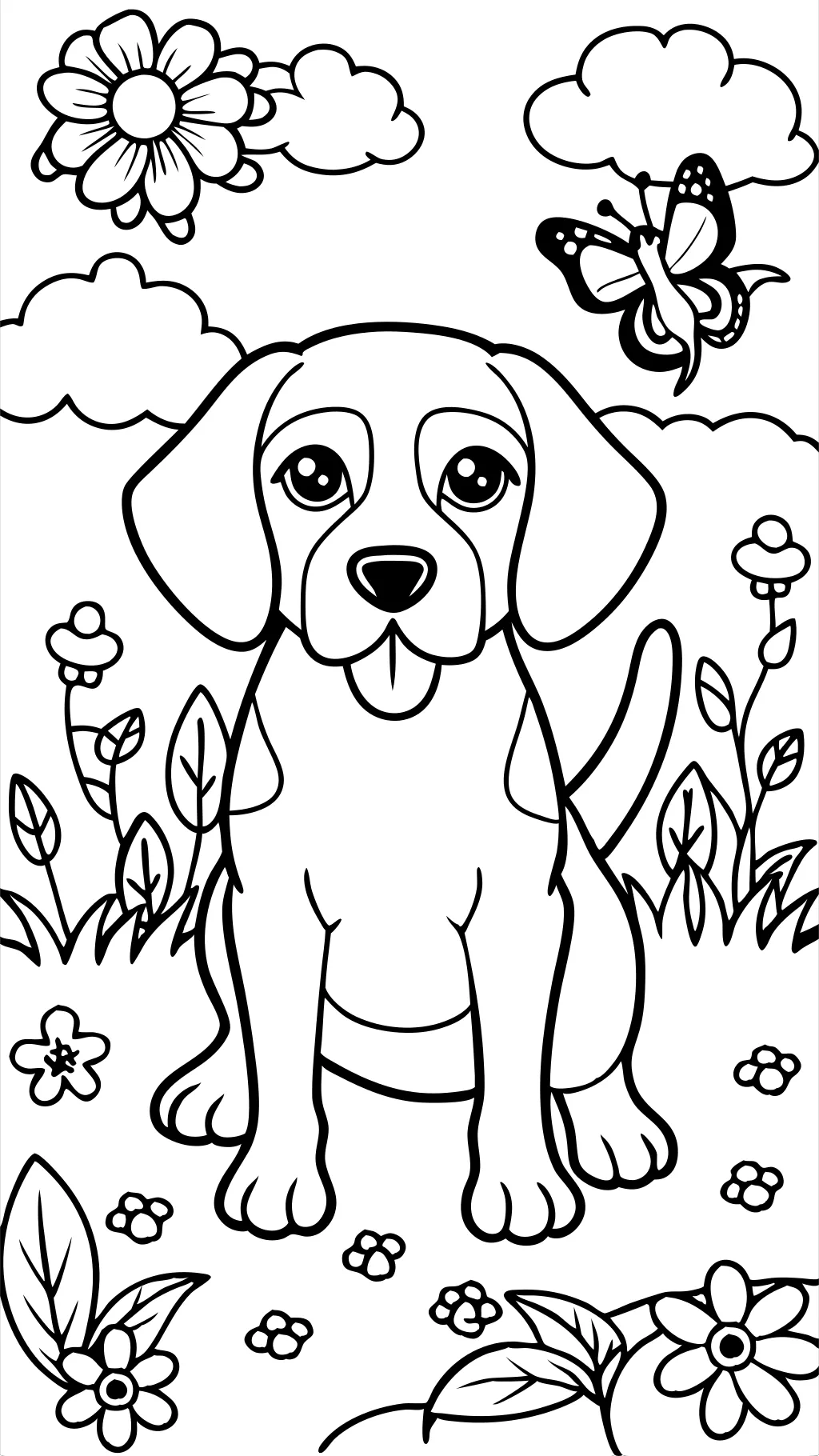 páginas para colorear de un beagle